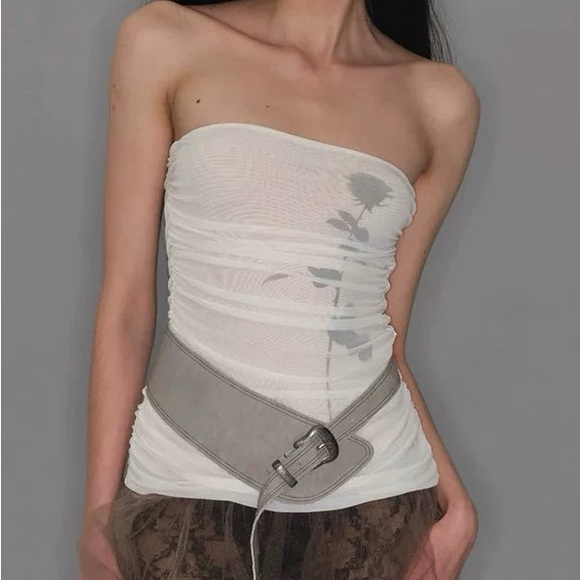 White Sheer Tube Top - Picture 5 of 5